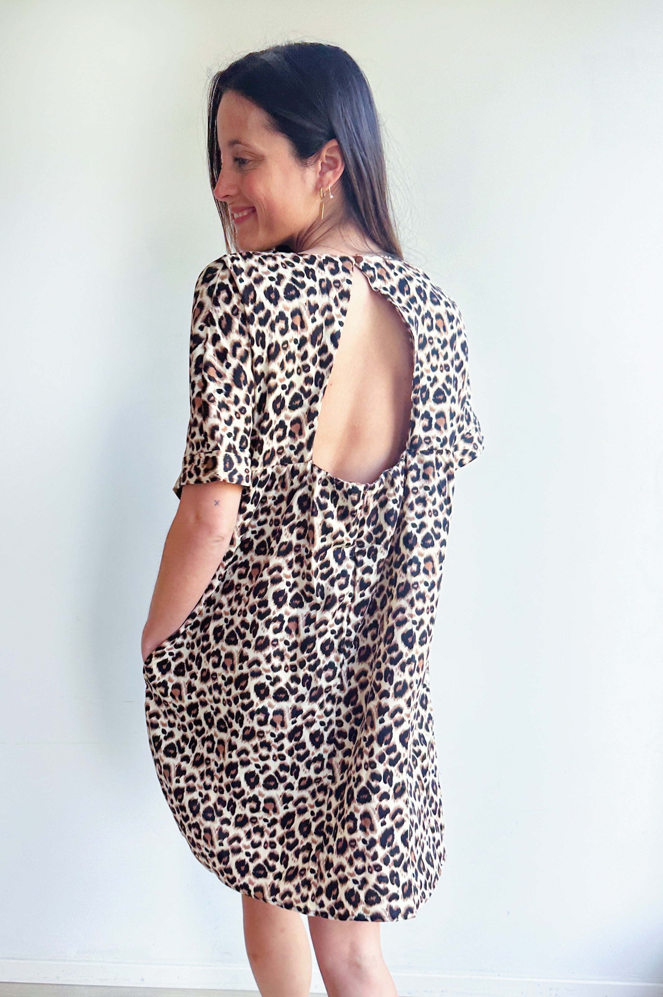 Isabella jurk leopard