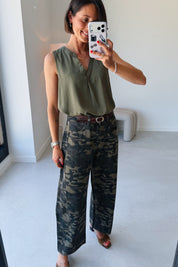 Joella top khaki