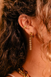 Brown dottie hoop