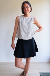 Falakka linnen top beige