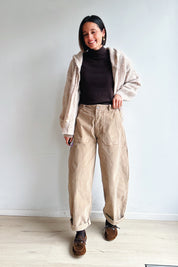 Bo barrel jeans beige corduroy