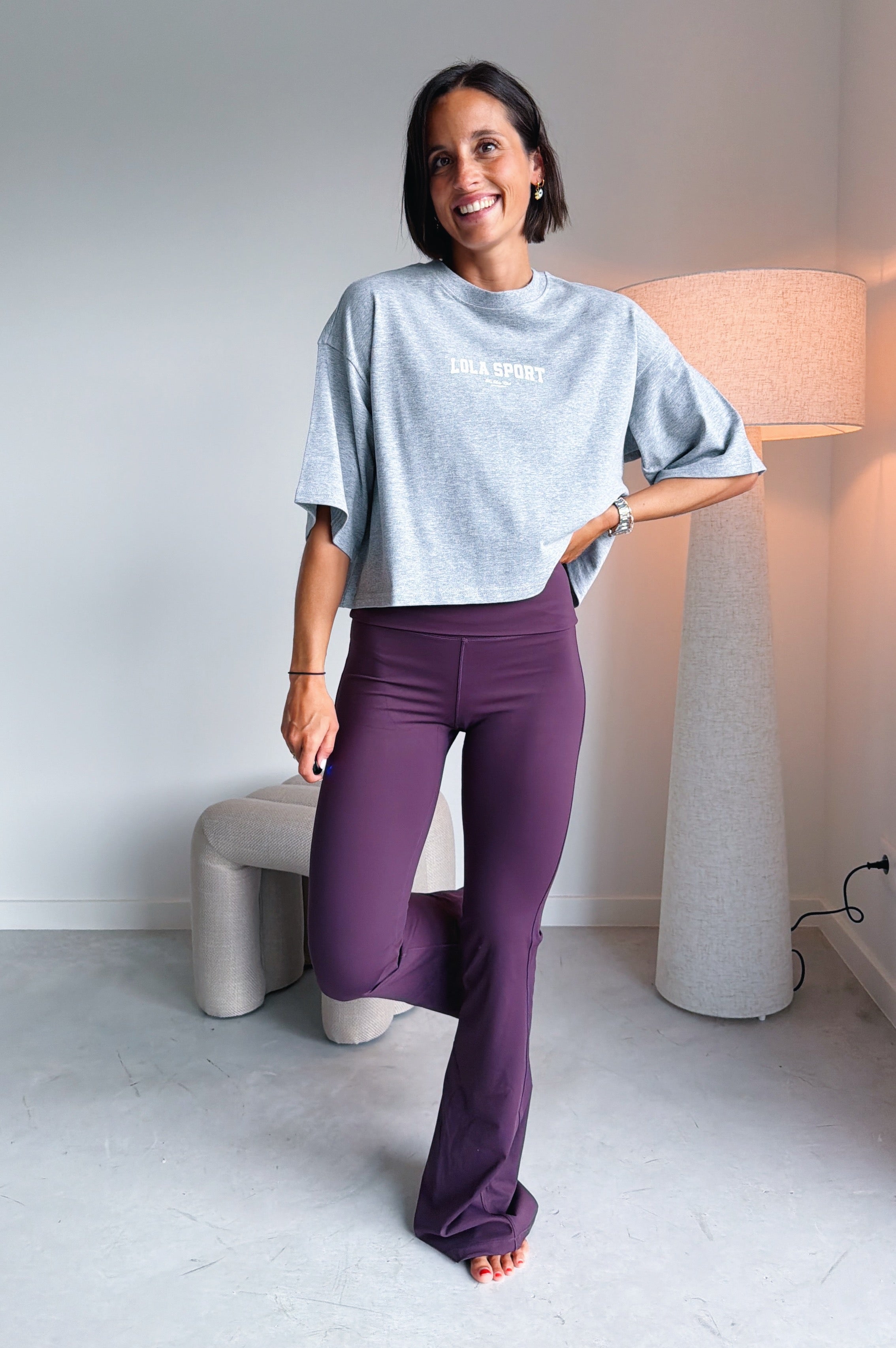 Bruna flared legging Mulberry Wine