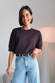 Morla t-shirt dark chocolate