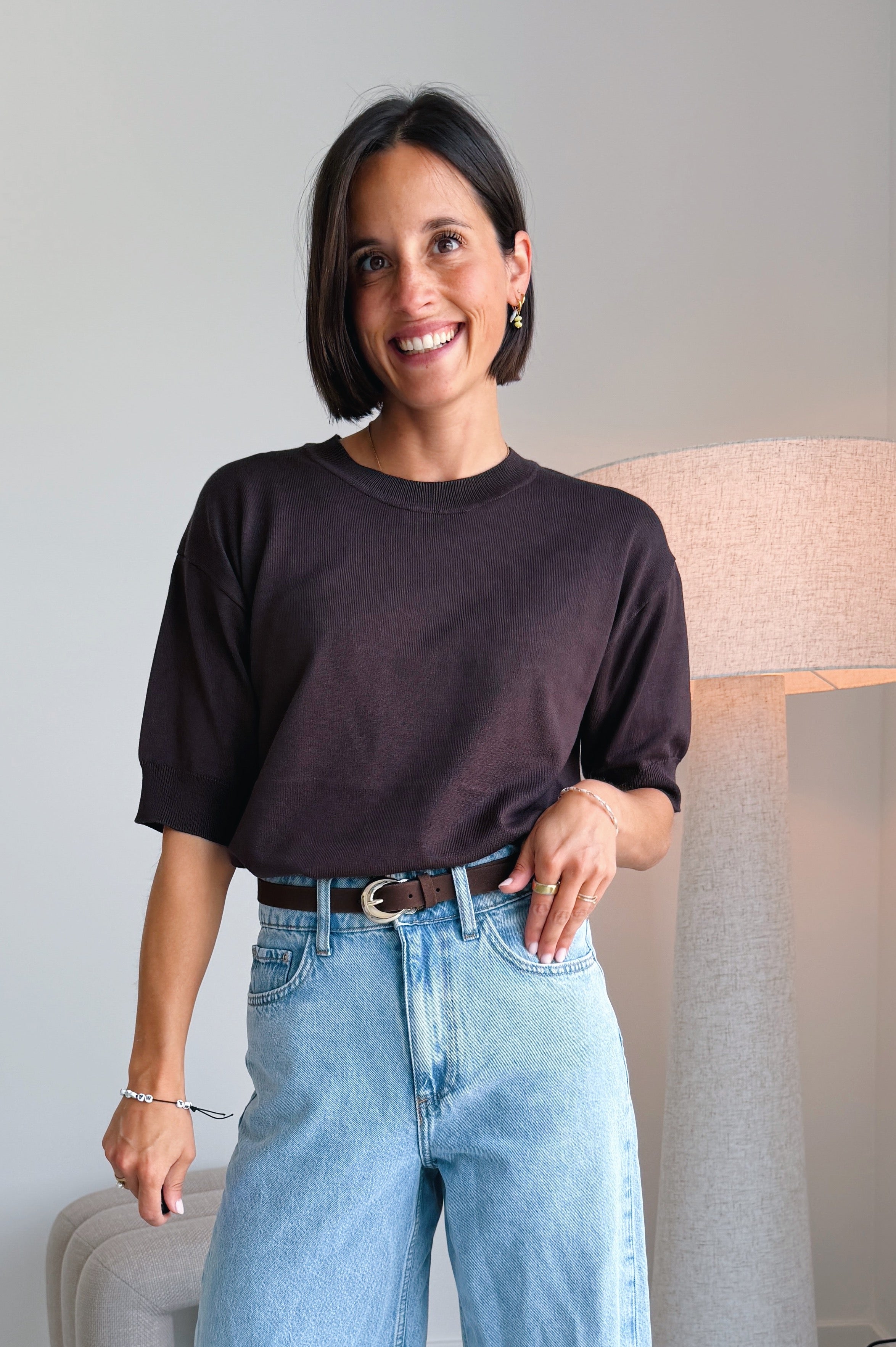 Morla t-shirt dark chocolate