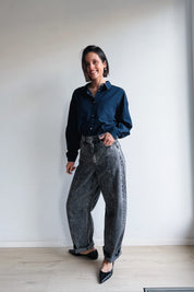 KAross barrel jeans grijs