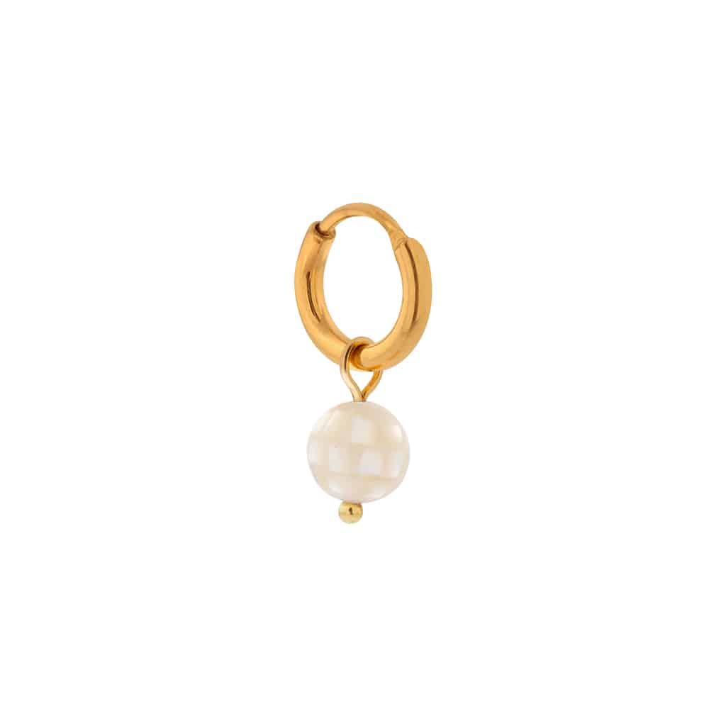 Mother of pearls hoop gold