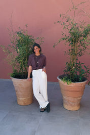 Falakka linen trousers pink