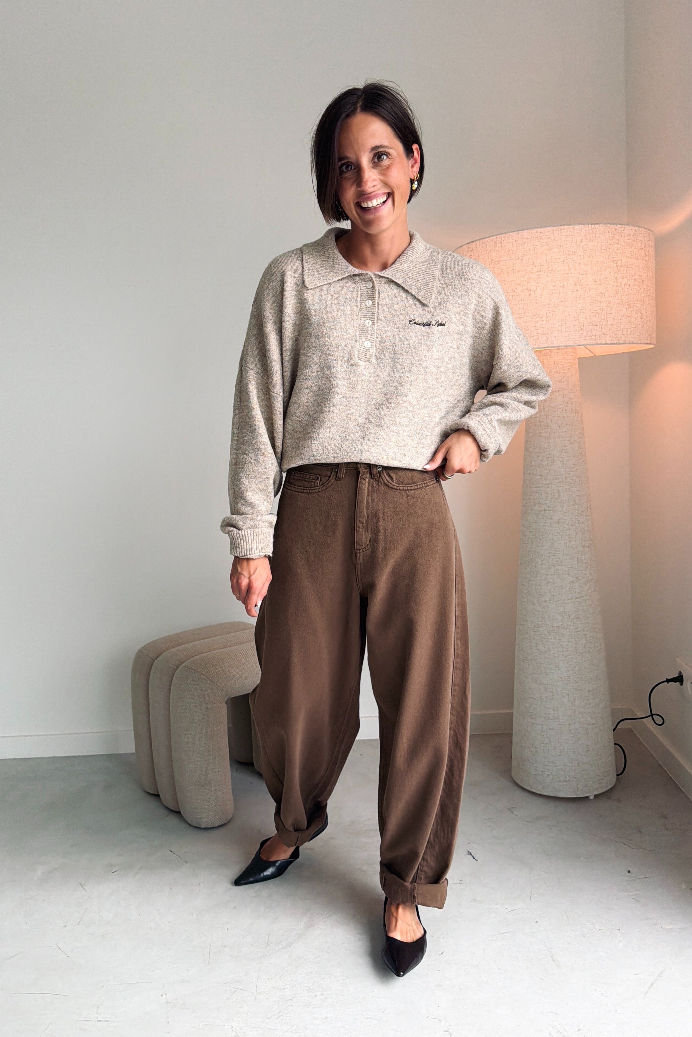 Linsey polo pull beige