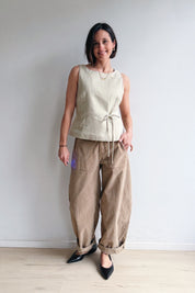 Bo barrel beige corduroy