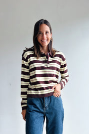 Axelle polo bruin