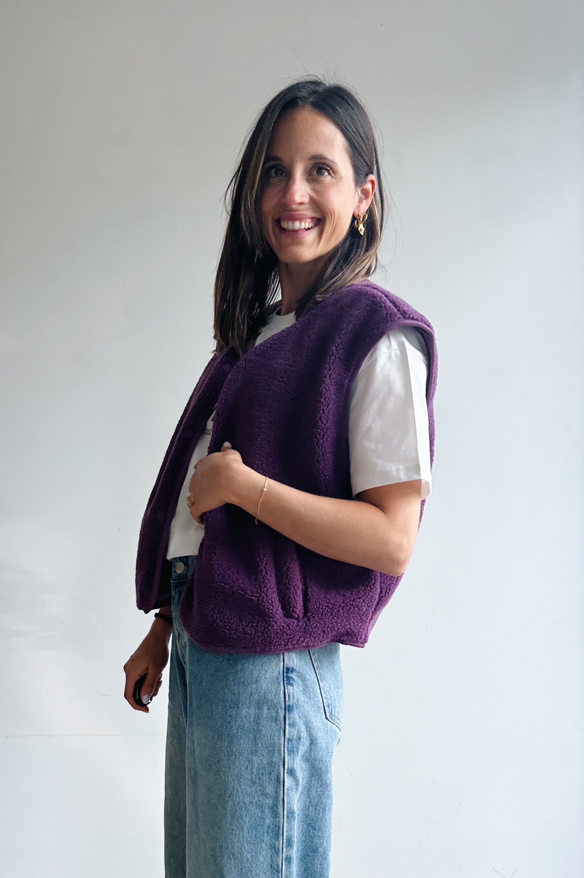 Willa gilet aubergine