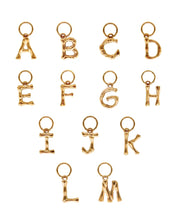 Letter charm goud