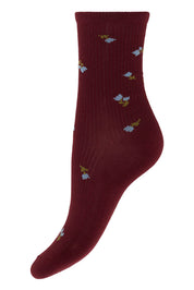 Afola sokken bordeaux