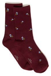 Afola sokken bordeaux