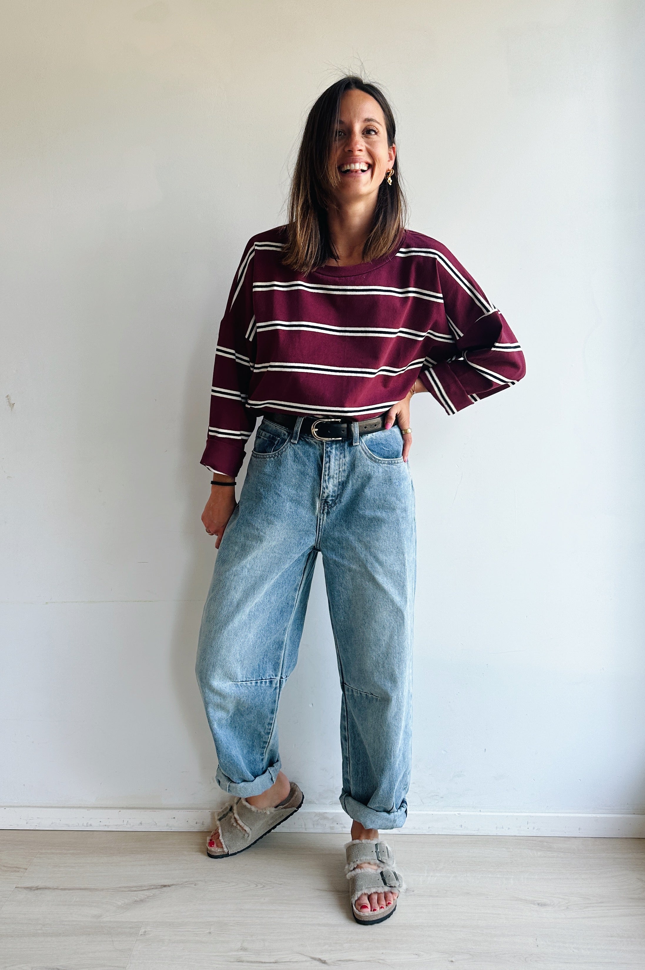Chapie balloon jeans donker