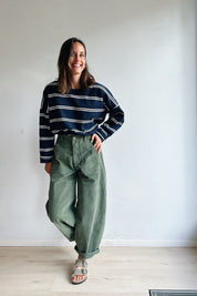 Bo barrel jeans khaki corduroy