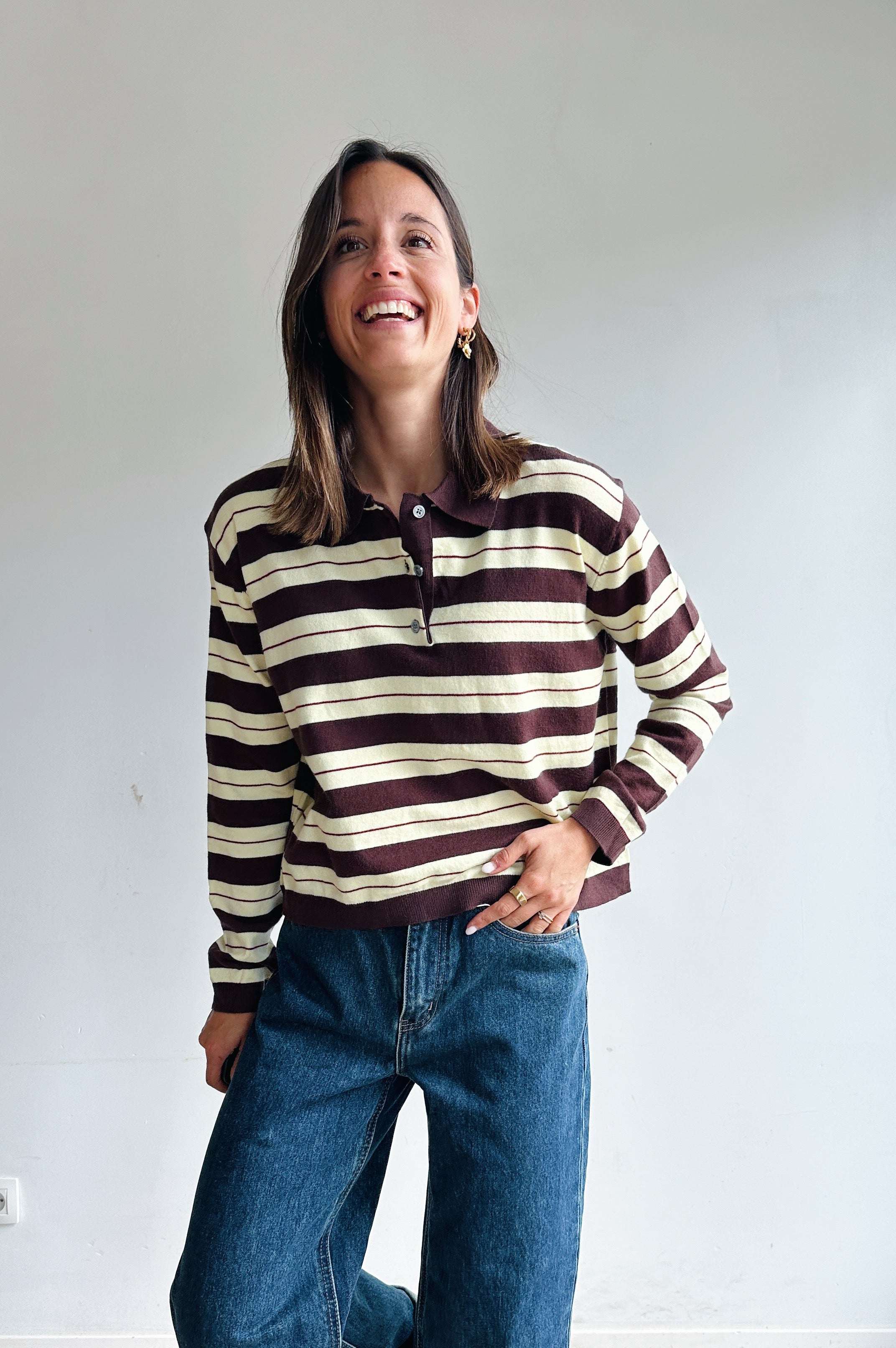 Axelle polo bruin