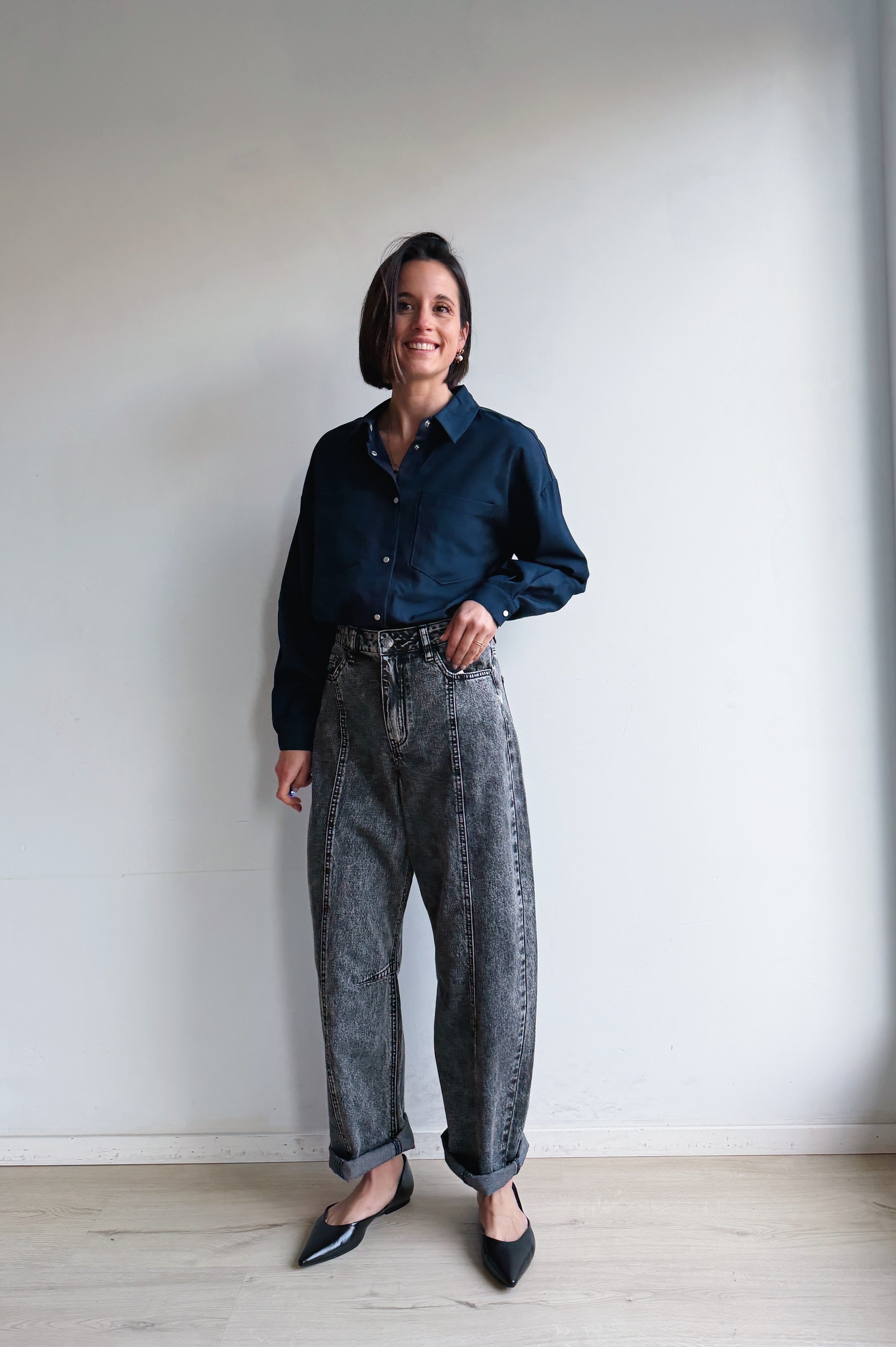 KAross barrel jeans grijs