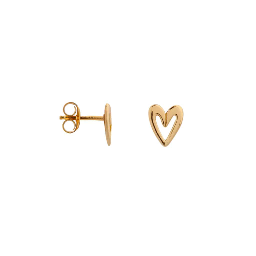 Drawn heart gold