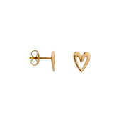Drawn heart gold