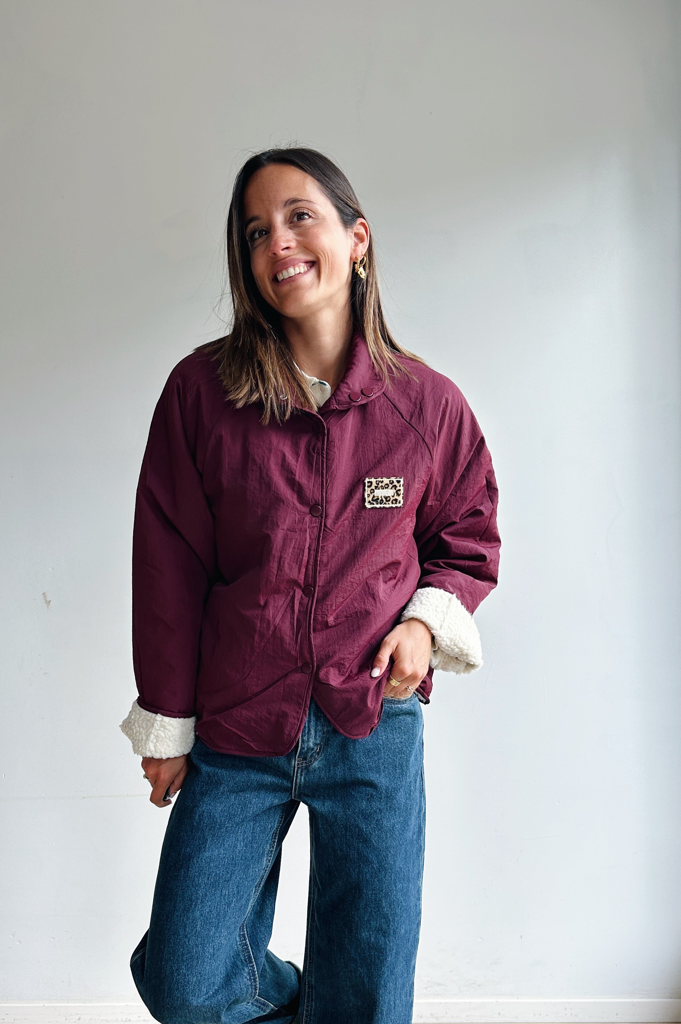 Lotta reversible jas bordeaux