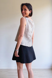 Falakka linnen top beige