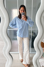 Almira blouse blauw