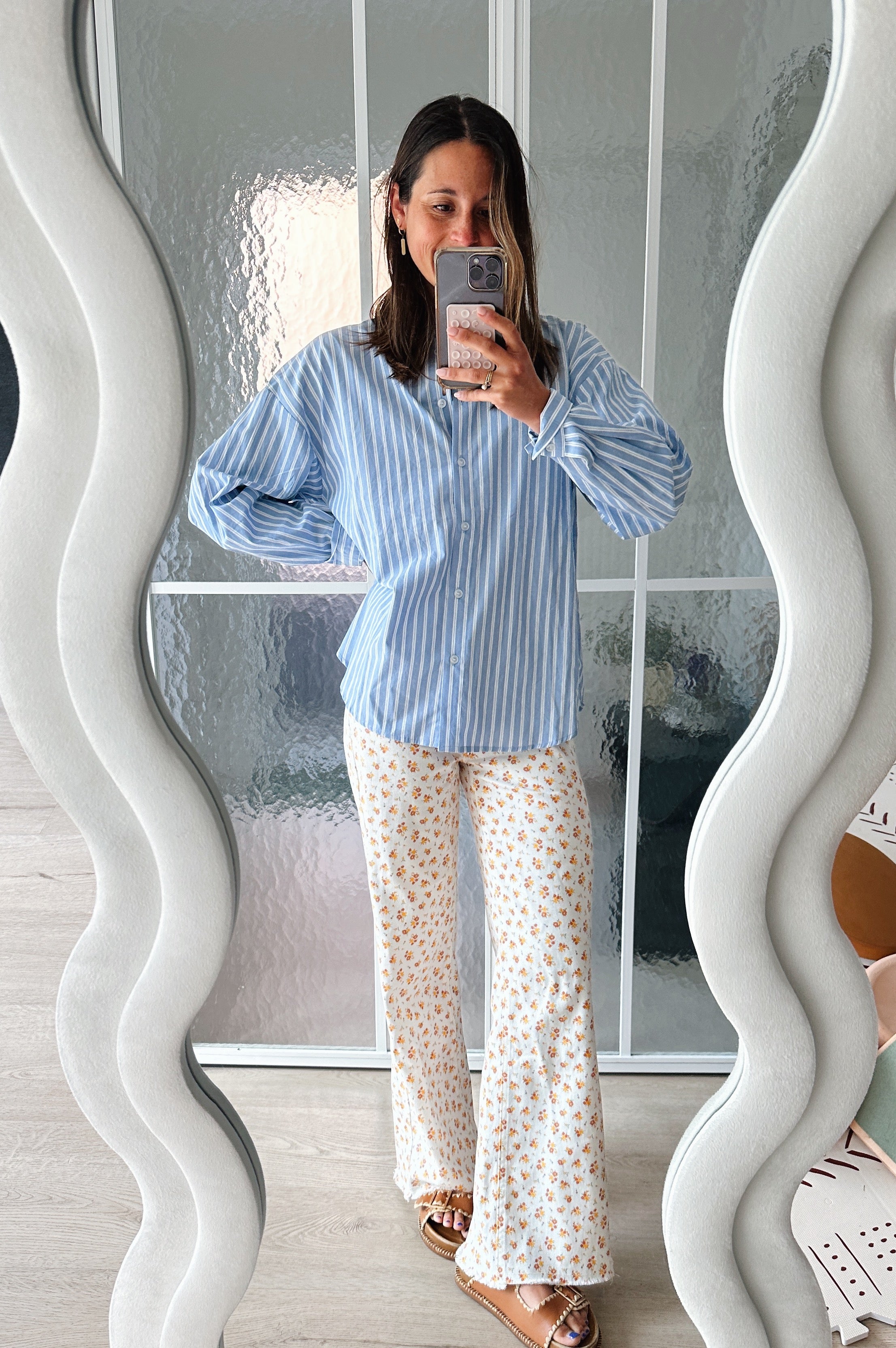 Almira blouse blauw