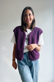 Willa gilet aubergine