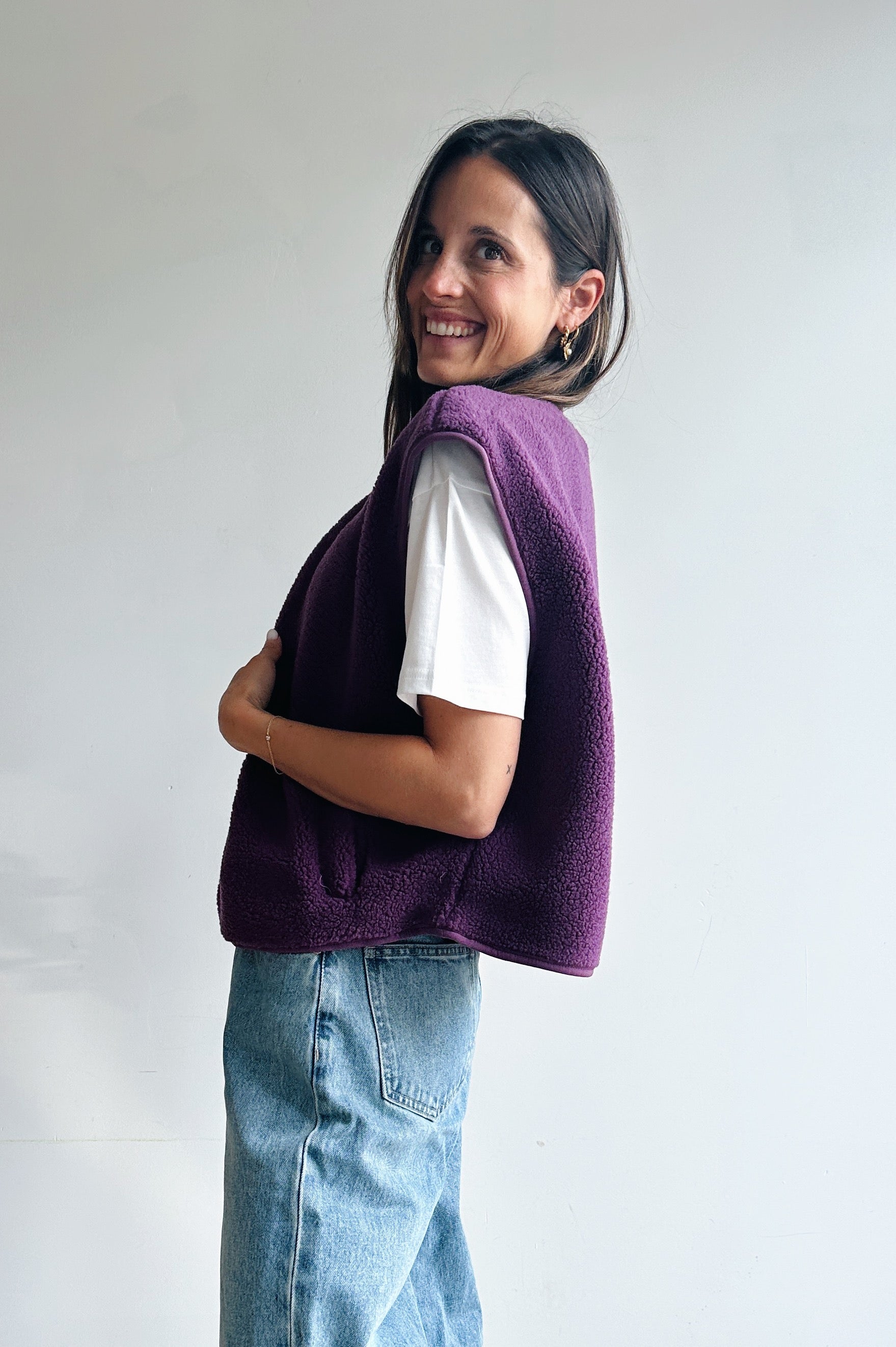 Willa gilet aubergine