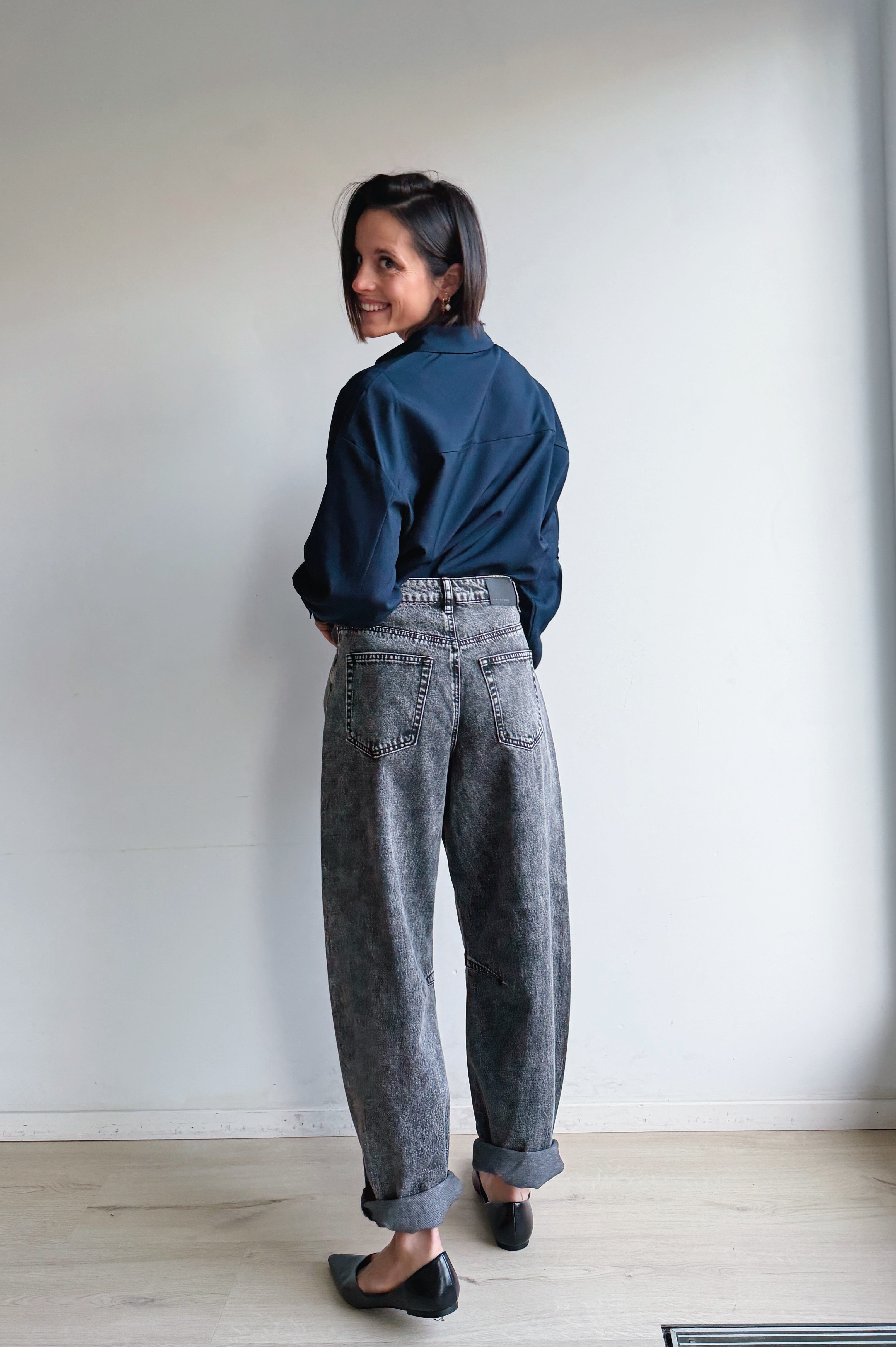 KAross barrel jeans grijs