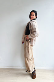 Bo barrel jeans beige corduroy