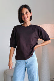 Morla t-shirt dark chocolate