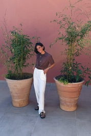 Falakka linen trousers pink