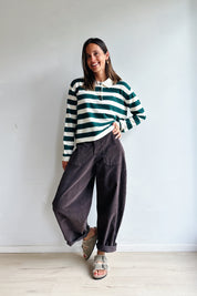 Bo barrel jeans bruin corduroy