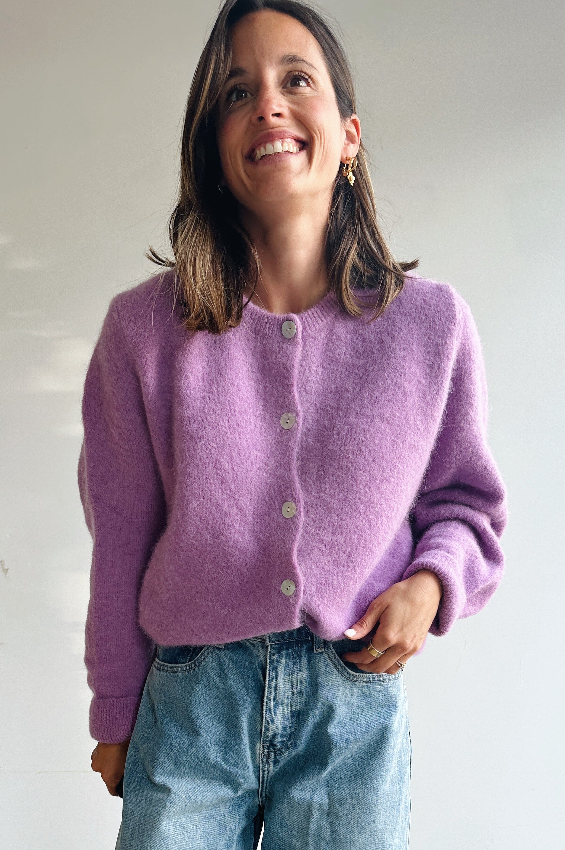 Emilia gilet lilla