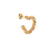 Twisted love hoop gold