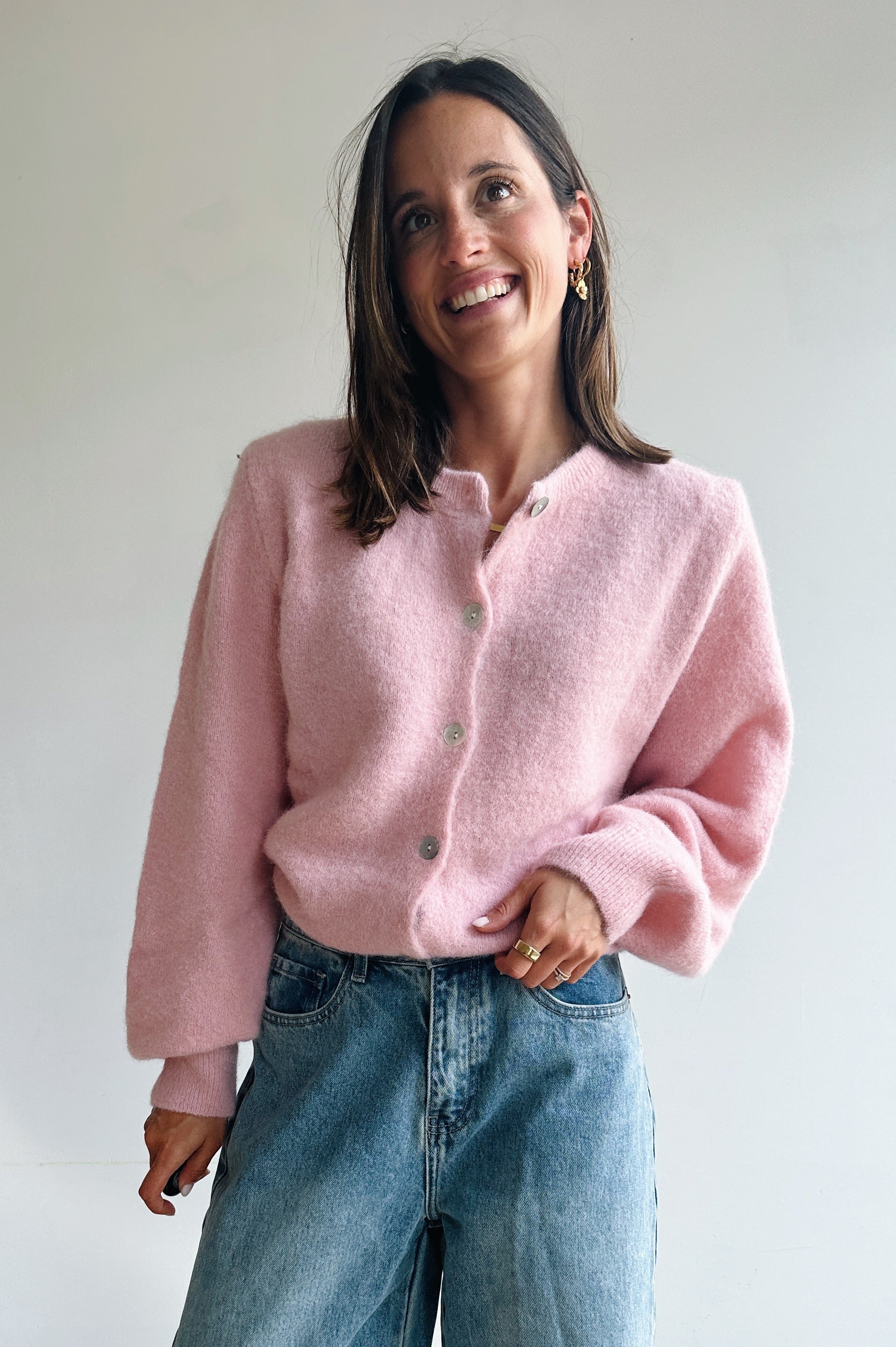 Emilia gilet roze
