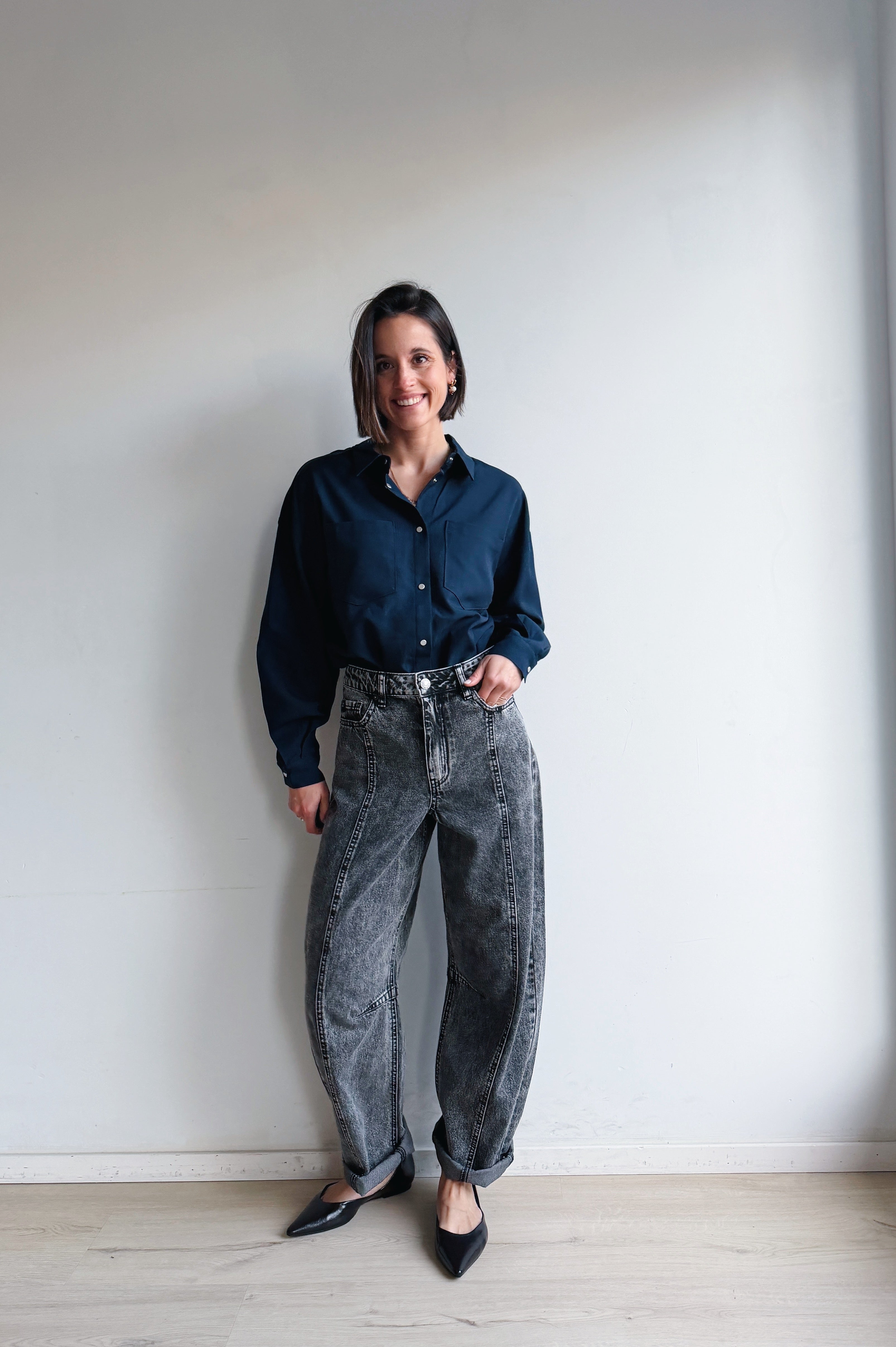 KAross barrel jeans grijs