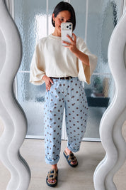 Flea barrel broek lichtblauw