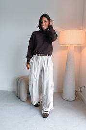Nola cargo broek ecru