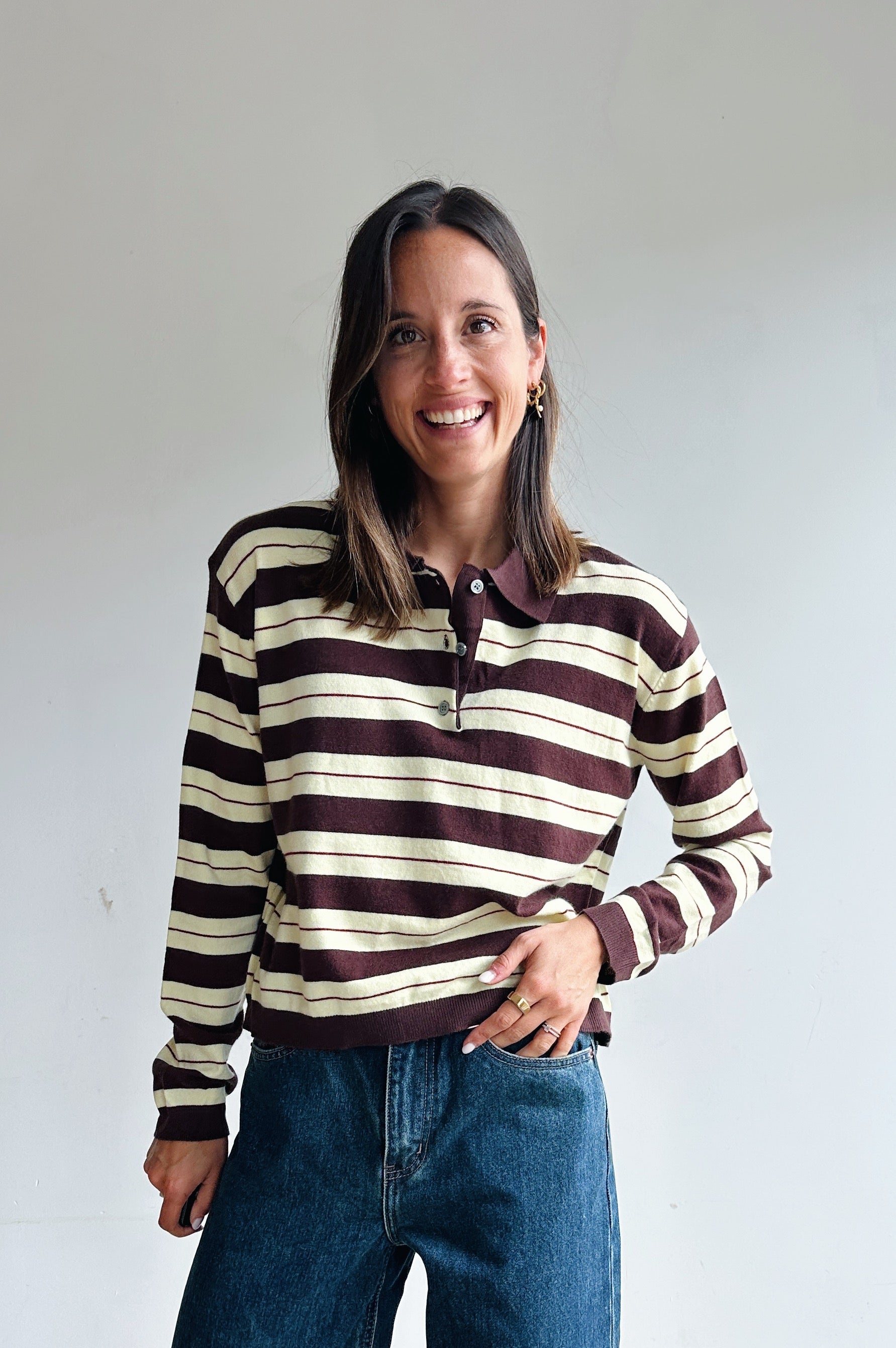 Axelle polo bruin