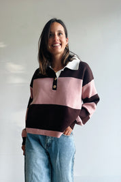 Olivia pull bruin roze