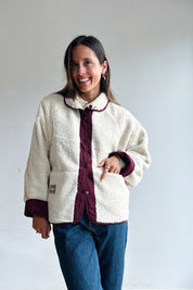 Lotta reversible jas bordeaux
