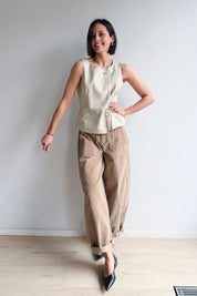 Bo barrel beige corduroy