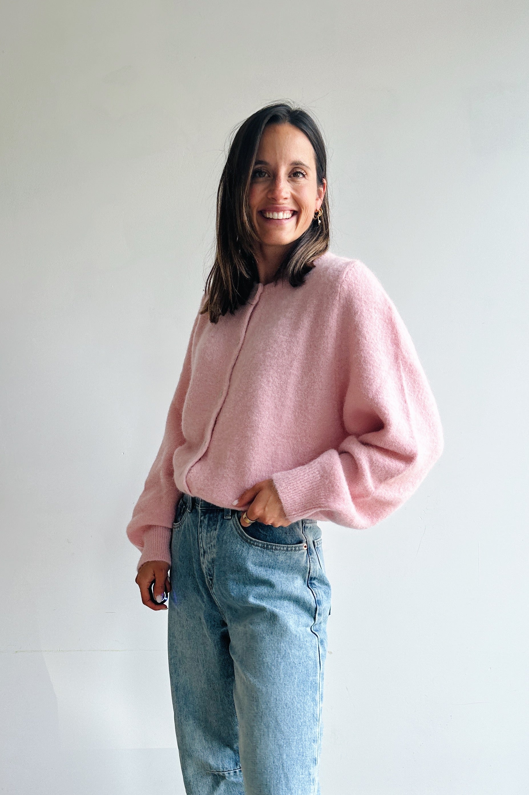 Emilia gilet roze