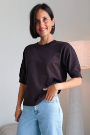 Morla t-shirt dark chocolate