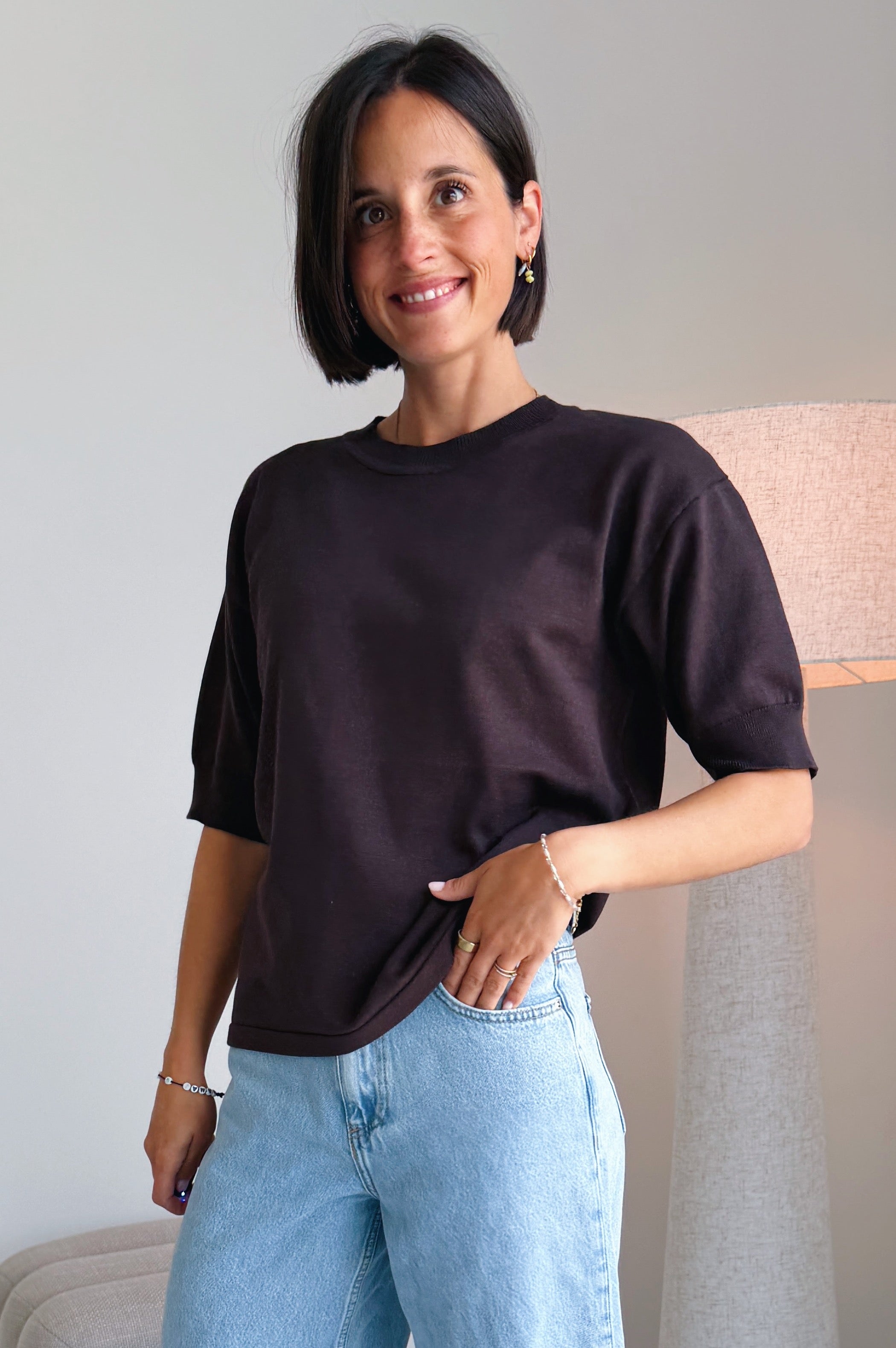 Morla t-shirt dark chocolate