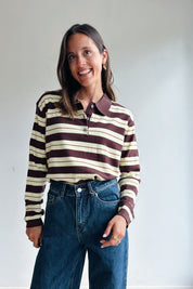Axelle polo bruin
