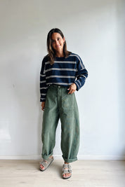 Bo barrel jeans khaki corduroy
